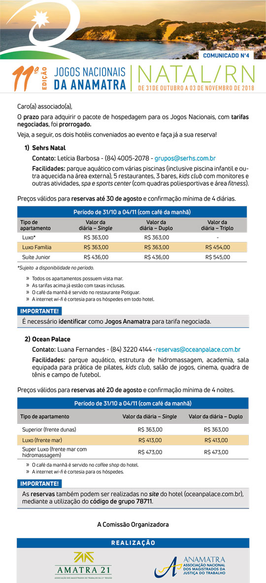 Folder Jogo Anamatra em Natal