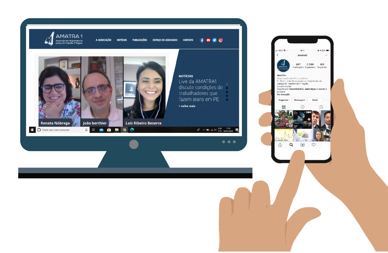 Site da AMATRA1 cresce na pandemia e multiplica audiência em 2020