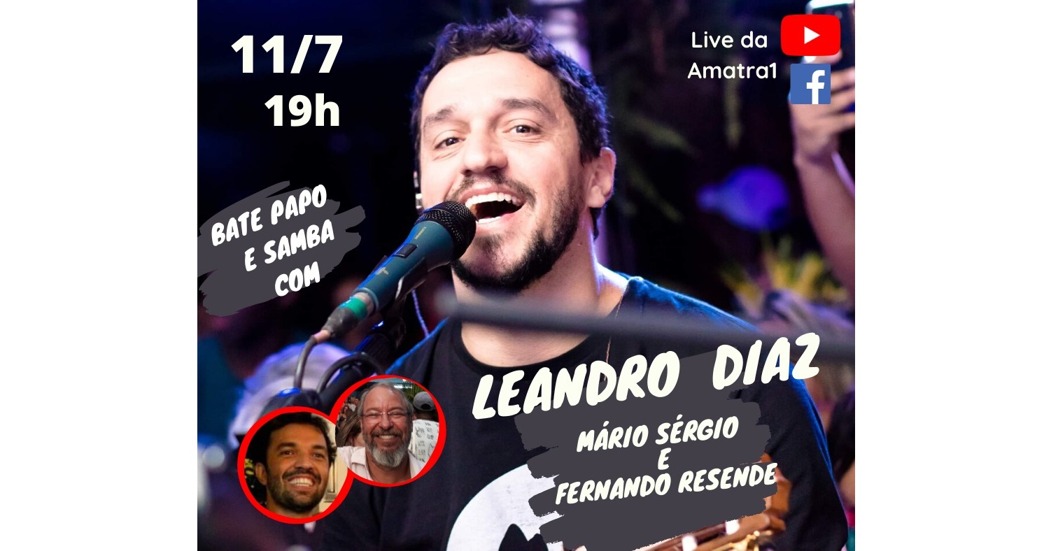 AMATRA1 vai promover live musical de samba, no sábado (11)