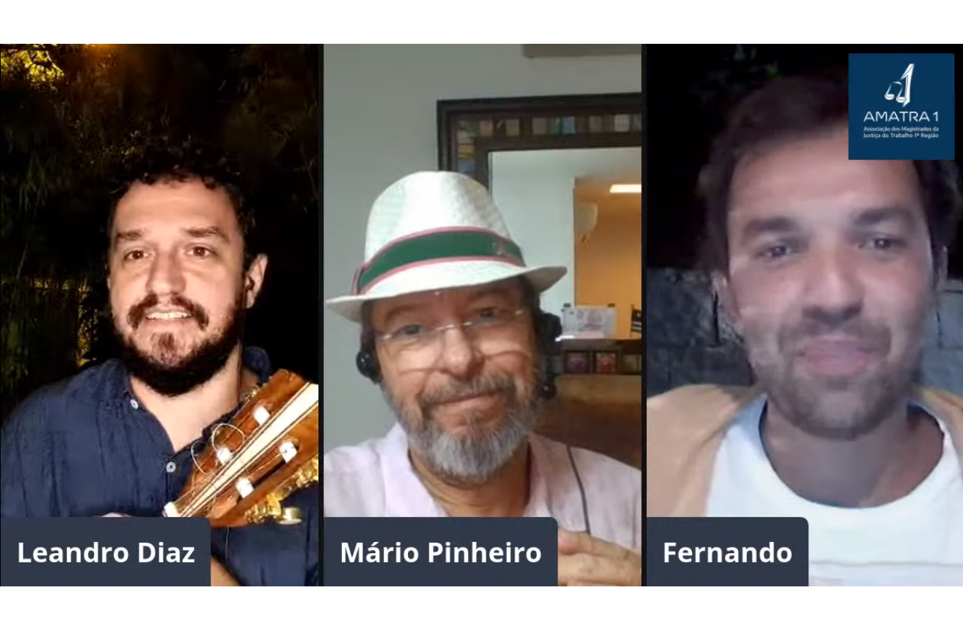 Leandro Diaz cantou clássicos do samba em live musical da AMATRA1