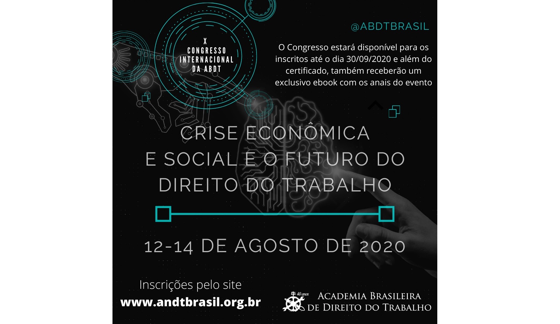 Congresso internacional da ABDT acontece de 12 a 14 de agosto