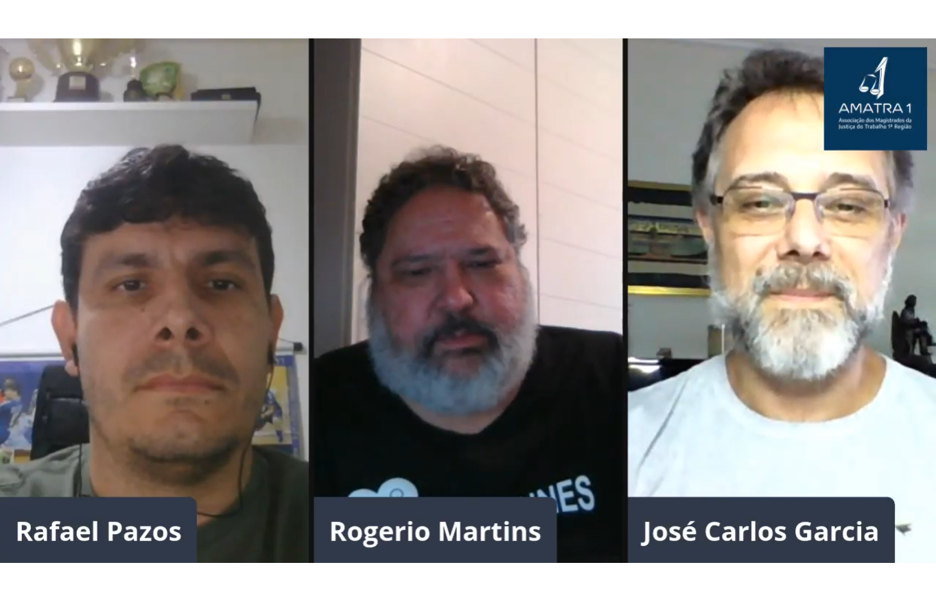Magistrados debatem os movimentos sindicais, em live da AMATRA1