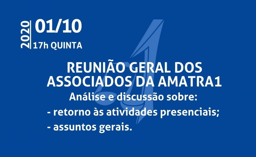 AMATRA1 convoca associados para reunião sobre volta à atividade presencial