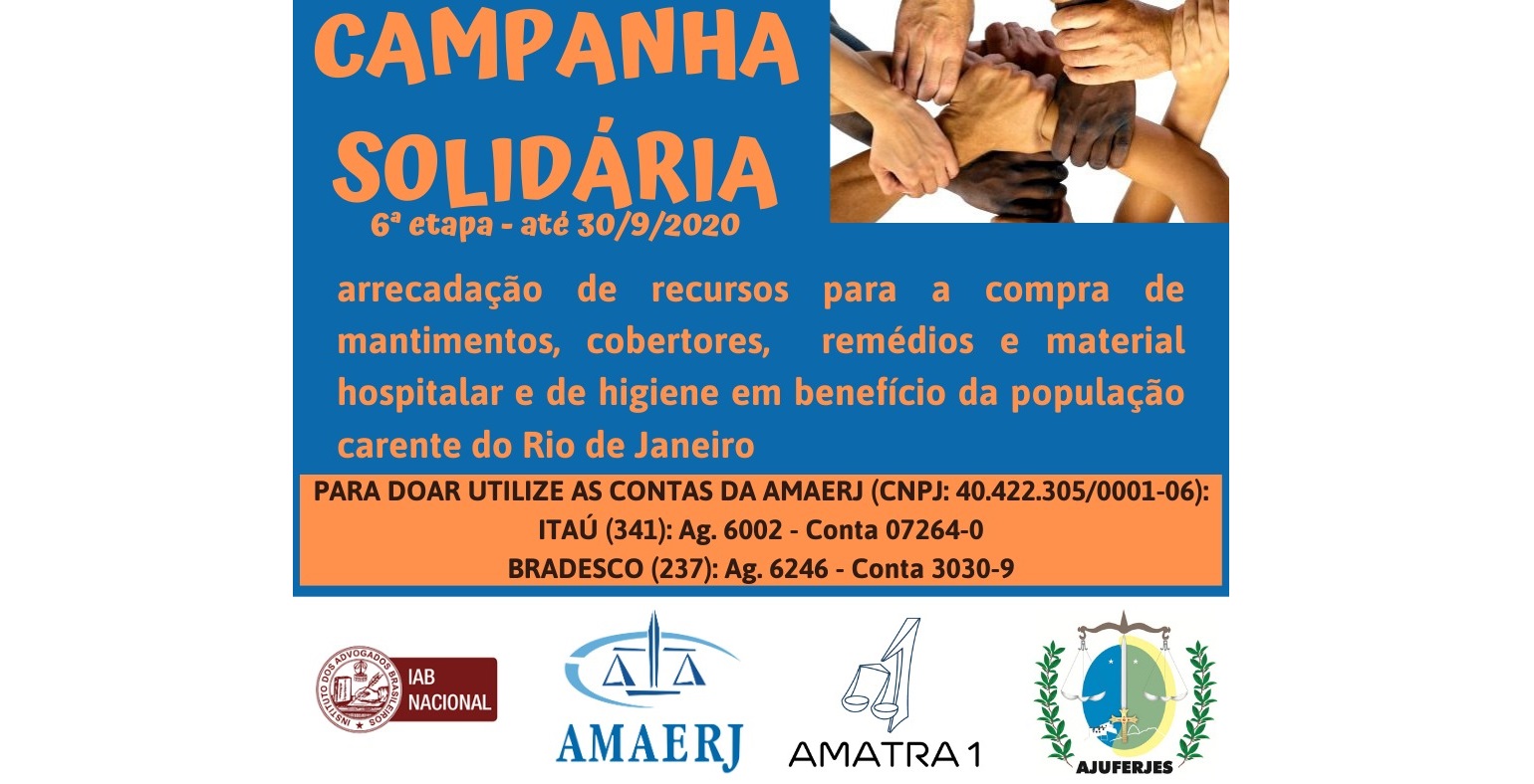 Sexta fase da campanha solidária recebe doações até quarta-feira (30)