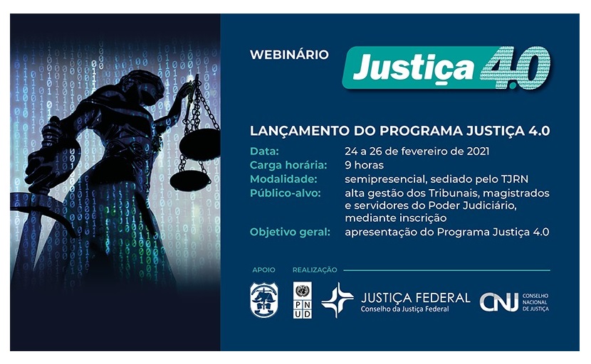 Terminam segunda (22) as inscrições para o webinário Justiça 4.0, do CNJ