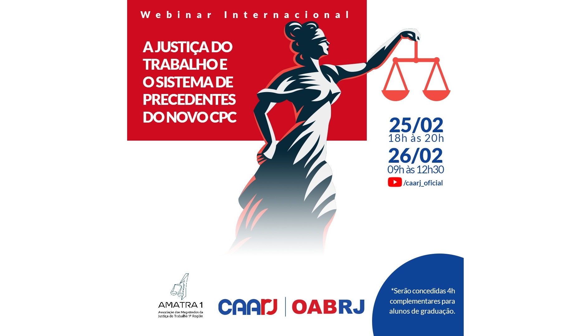 AMATRA1 e Caarj fazem webinar sobre Sistema de Precedentes do Novo CPC