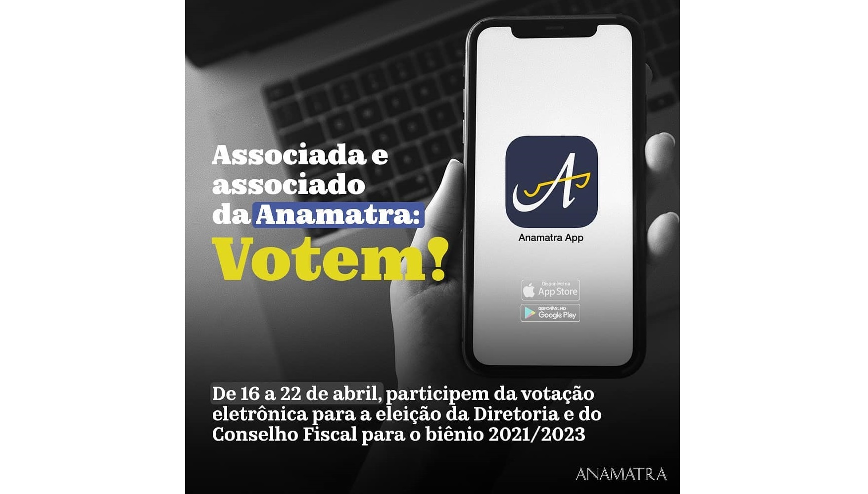 Eleições virtuais para nova diretoria da Anamatra vão até a próxima quinta (22)