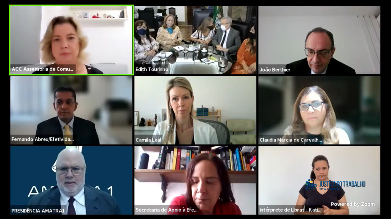 TRT-1 inicia a Semana de Conciliação e Execução com solenidade virtual