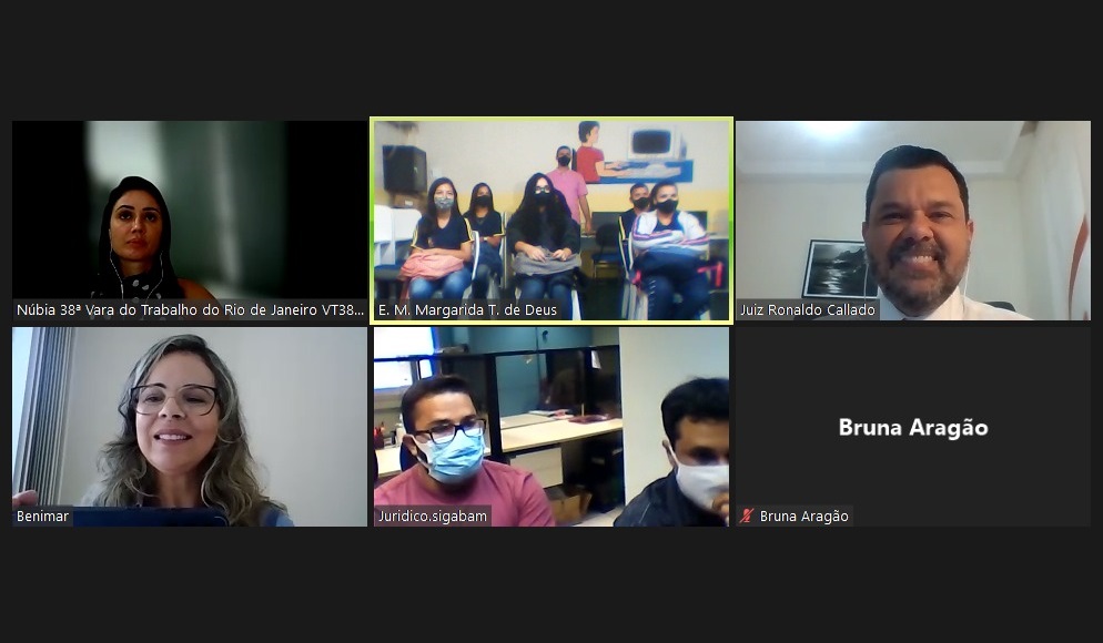 Estudantes do TJC participam de audiências virtuais com juízes