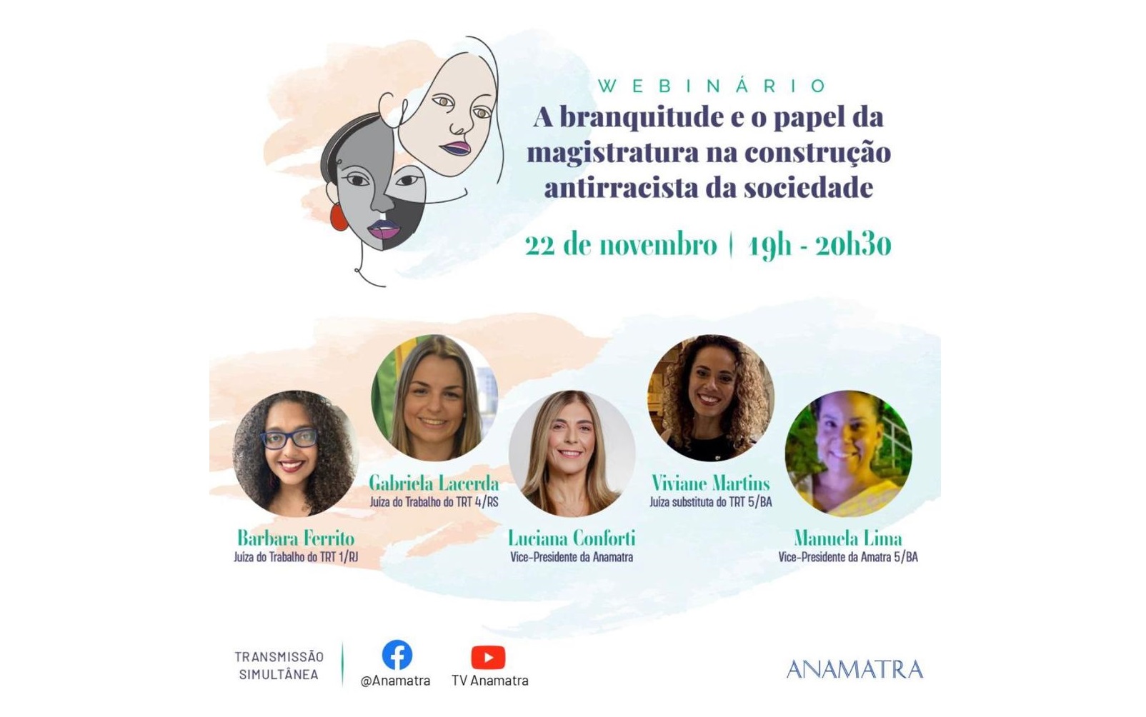 Anamatra vai debater o antirracismo na Magistratura na segunda à noite