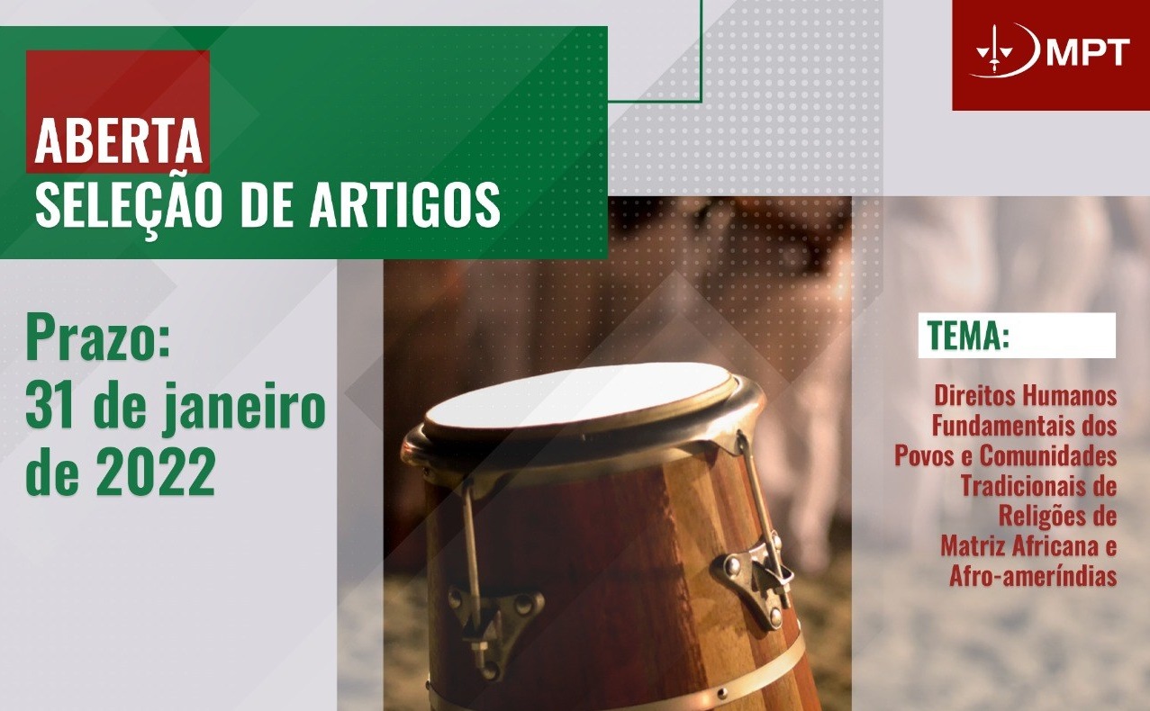 MPT faz seleção de artigos para livro digital até 31 de janeiro