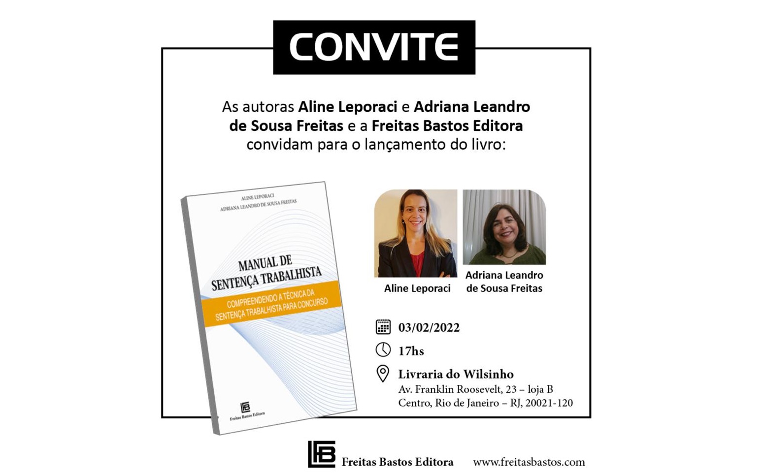 Adriana Leandro e Aline Leporaci lançam livro ‘Manual de Sentença Trabalhista’