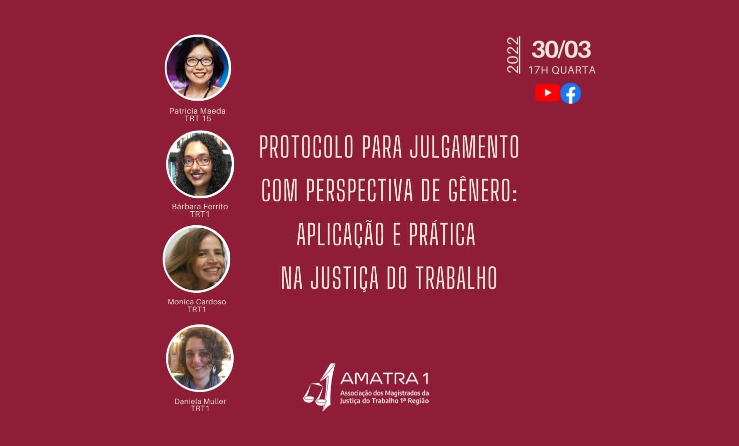 Em live, juízas vão abordar o protocolo de gênero para julgamentos na prática