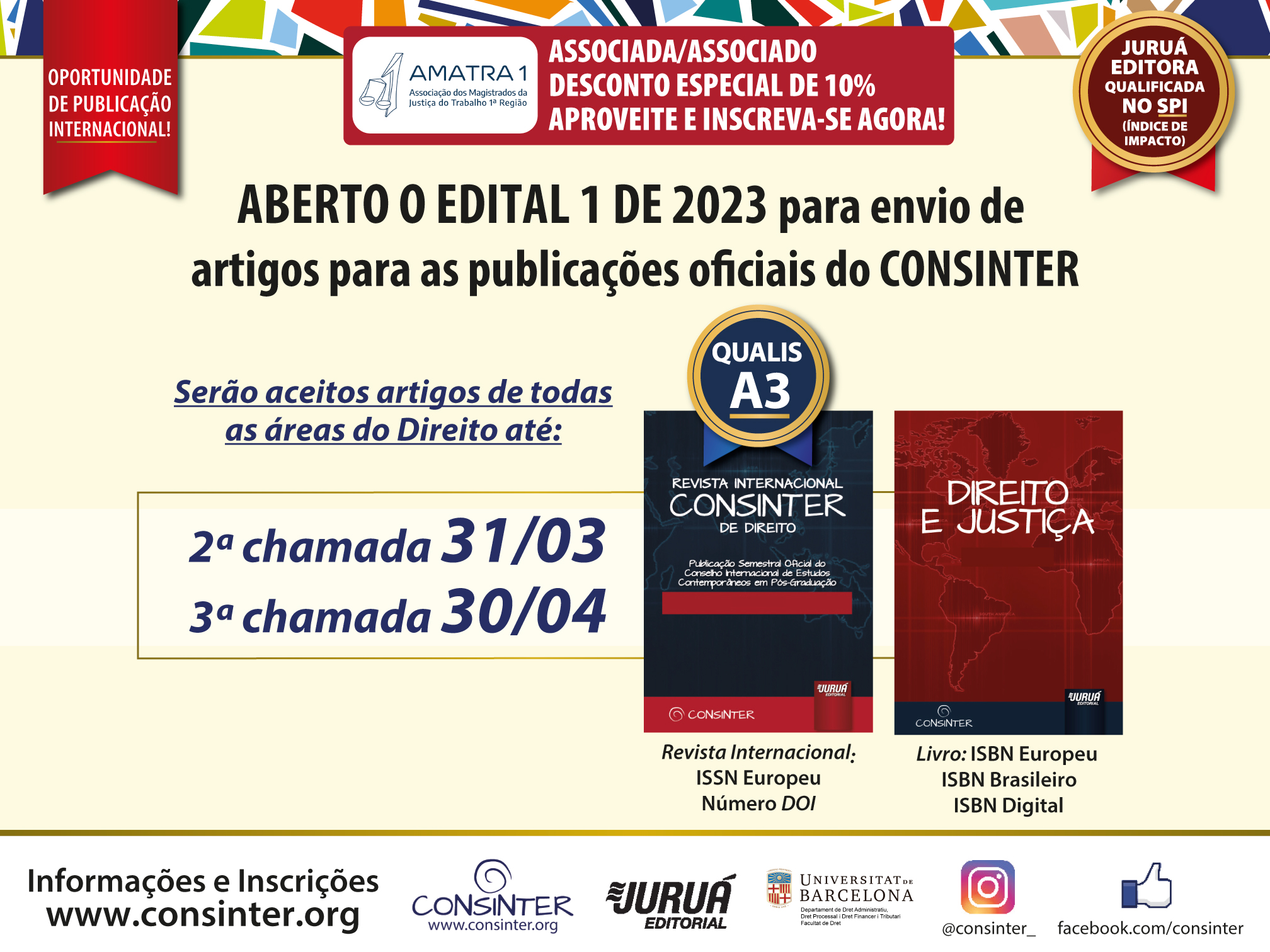 Edital do Consinter está aberto para submissão de artigos científicos